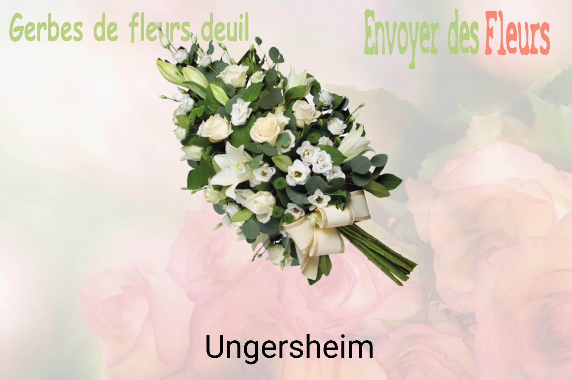Gerbe de fleurs de deuil livrée à Ungersheim